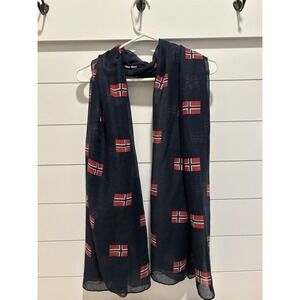 Scarf Women's Rectangular Norway National Flag AOP Heritage Scandinavian Blue